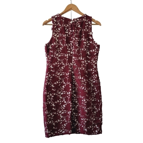 J. Crew Collection Burgundy Floral Dress - Picture 2 of 16